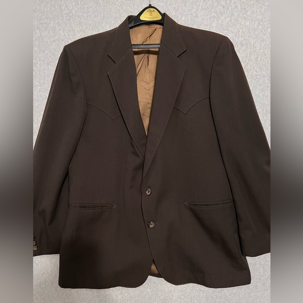 Circle S Mens Chestnut 100% Microsuede Houston Western Jacket Blazer